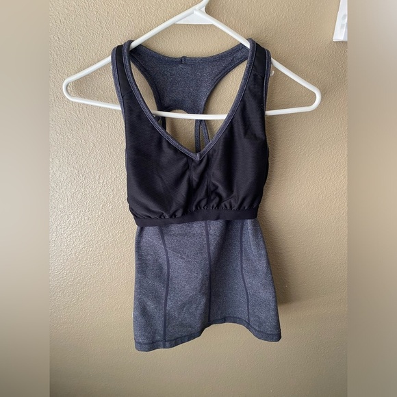 Athleta Equator Tank – Heathered Gray, Size XS, Strappy, Built-in Bra no pads - Picture 3 of 5
